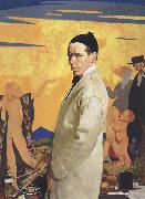 Sir William Orpen Self-Portrait with Sowing New Seed USA oil painting artist